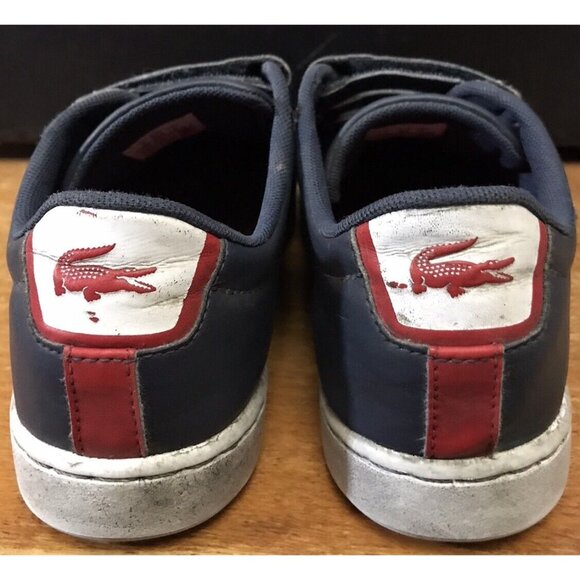Lacoste Size 4 Blue Alligator Logo Straps Boys Shoes Sneakers Hook & loop EUC - Picture 9 of 9
